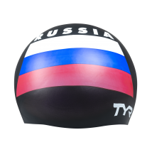 Шапочка для плавания Russia Silicone Swim Cap, силикон, LCSRUS/001,черный